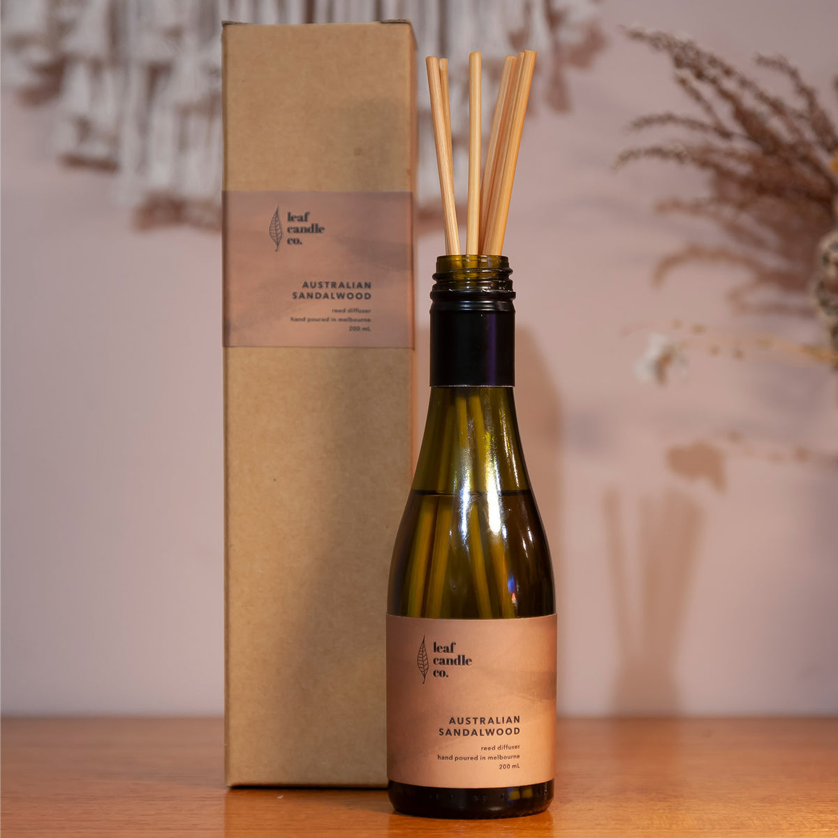 Australian Sandalwood Reed Diffuser | Leaf Candle Co. X Just A Glass